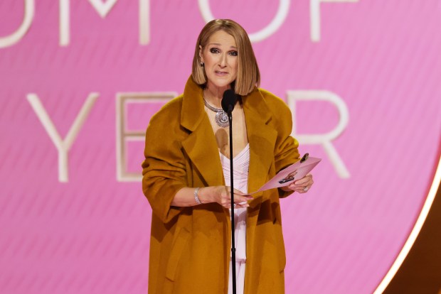 LOS ANGELES, CALIFORNIA - FEBRUARY 04: Celine Dion speaks onstage during the 66th GRAMMY Awards at Crypto.com Arena on February 04, 2024 in Los Angeles, California. (Photo by Kevin Winter/Getty Images for The Recording Academy)